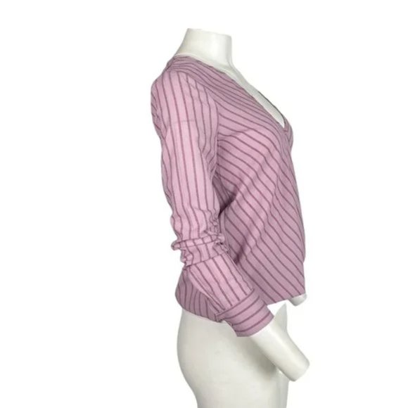 Bcbg Striped Blouse Pink Size S - Picture 2 of 3